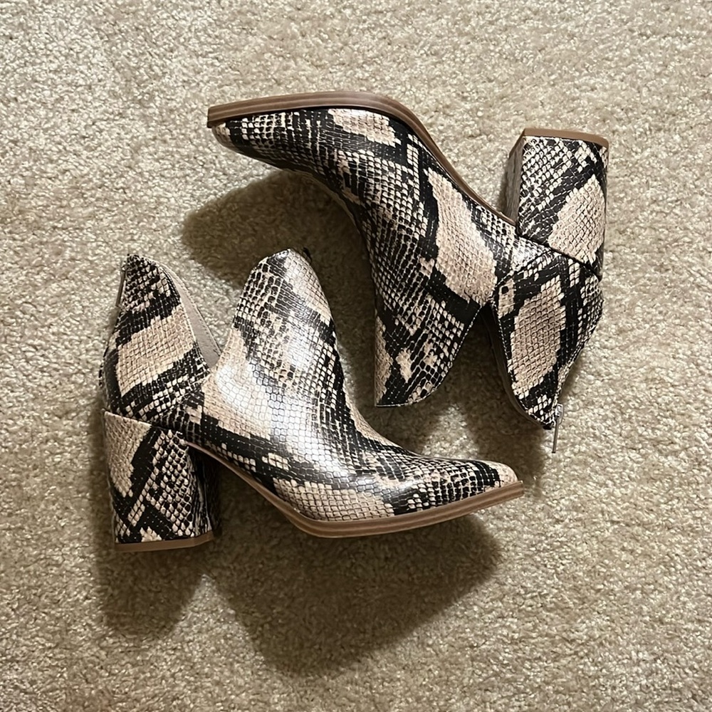 Steve Madden Faux Snake Skin Booties